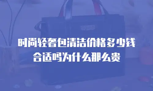 时尚轻奢包清洁价格多少钱合适吗为什么那么贵