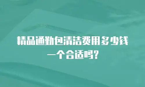 精品通勤包清洁费用多少钱一个合适吗？