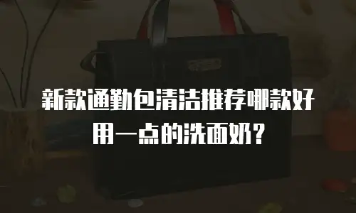 新款通勤包清洁推荐哪款好用一点的洗面奶？