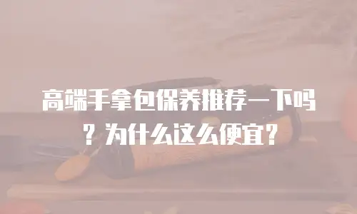 高端手拿包保养推荐一下吗？为什么这么便宜？