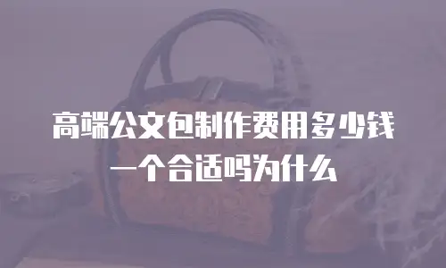 高端公文包制作费用多少钱一个合适吗为什么