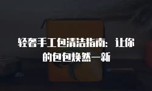 轻奢手工包清洁指南：让你的包包焕然一新