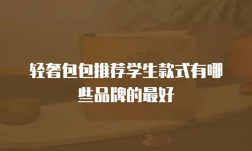 轻奢包包推荐学生款式有哪些品牌的最好