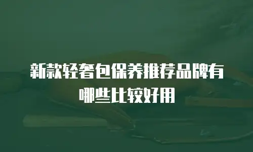 新款轻奢包保养推荐品牌有哪些比较好用