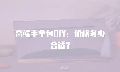 高端手拿包DIY：价格多少合适？