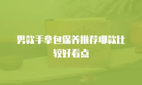 男款手拿包保养推荐哪款比较好看点