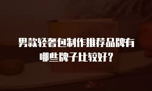 男款轻奢包制作推荐品牌有哪些牌子比较好？