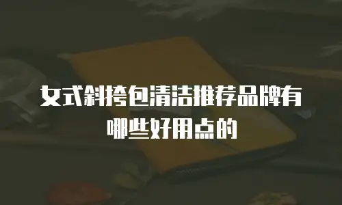 女式斜挎包清洁推荐品牌有哪些好用点的