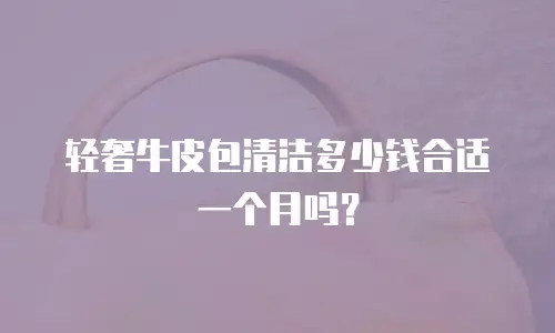 轻奢牛皮包清洁多少钱合适一个月吗？