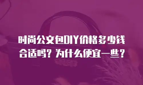 时尚公文包DIY价格多少钱合适吗？为什么便宜一些？