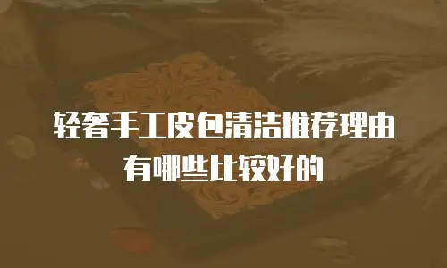 轻奢手工皮包清洁推荐理由有哪些比较好的