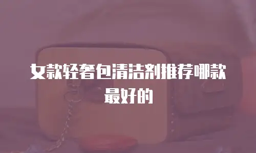 女款轻奢包清洁剂推荐哪款最好的