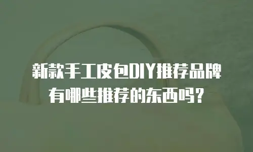 新款手工皮包DIY推荐品牌有哪些推荐的东西吗？