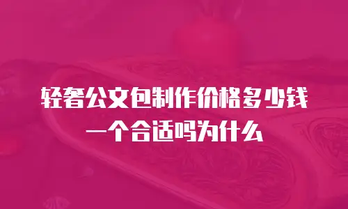 轻奢公文包制作价格多少钱一个合适吗为什么