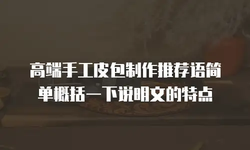 高端手工皮包制作推荐语简单概括一下说明文的特点