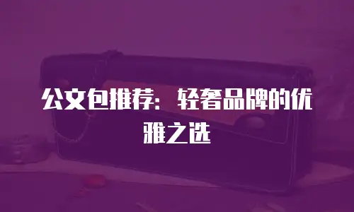 公文包推荐：轻奢品牌的优雅之选
