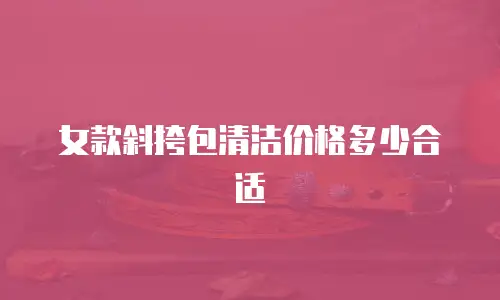 女款斜挎包清洁价格多少合适