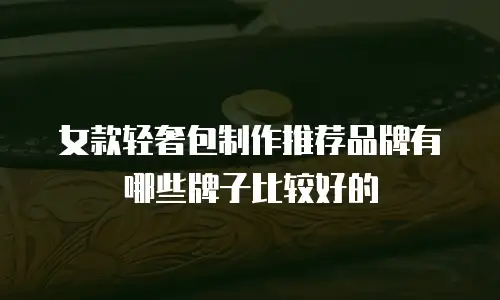 女款轻奢包制作推荐品牌有哪些牌子比较好的
