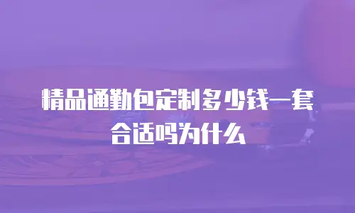 精品通勤包定制多少钱一套合适吗为什么