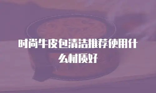 时尚牛皮包清洁推荐使用什么材质好