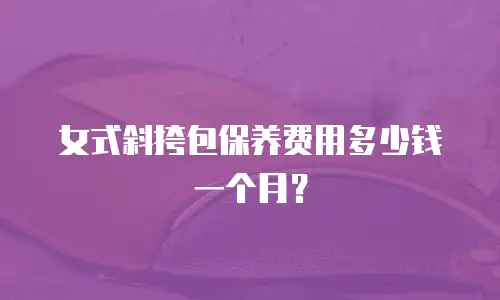 女式斜挎包保养费用多少钱一个月？