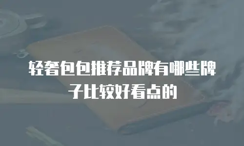 轻奢包包推荐品牌有哪些牌子比较好看点的