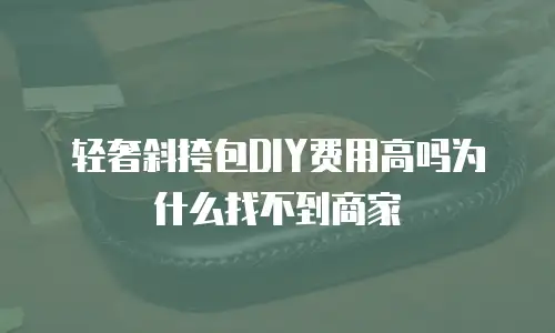 轻奢斜挎包DIY费用高吗为什么找不到商家