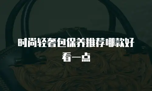 时尚轻奢包保养推荐哪款好看一点