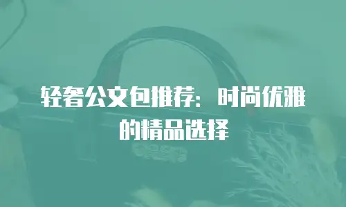 轻奢公文包推荐：时尚优雅的精品选择