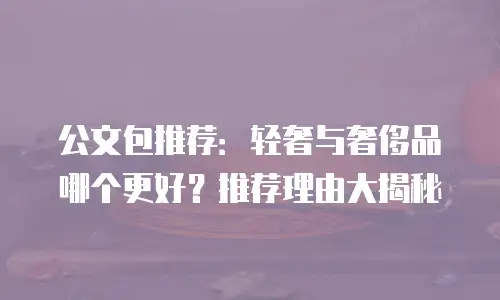 公文包推荐：轻奢与奢侈品哪个更好？推荐理由大揭秘