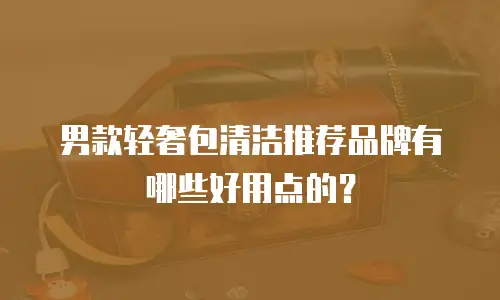 男款轻奢包清洁推荐品牌有哪些好用点的？