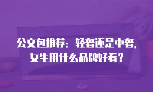 公文包推荐：轻奢还是中奢，女生用什么品牌好看？