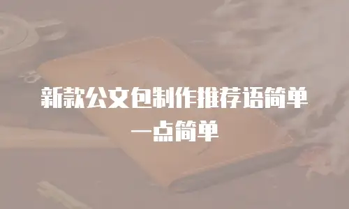 新款公文包制作推荐语简单一点简单