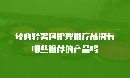经典轻奢包护理推荐品牌有哪些推荐的产品吗