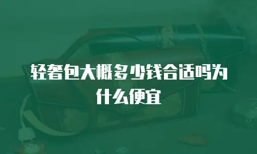 轻奢包大概多少钱合适吗为什么便宜