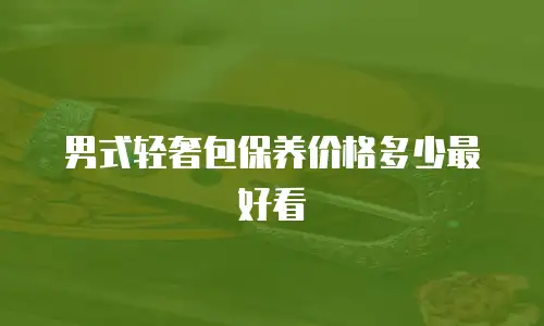 男式轻奢包保养价格多少最好看