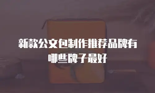 新款公文包制作推荐品牌有哪些牌子最好