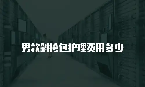 男款斜挎包护理费用多少