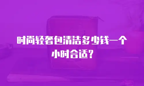 时尚轻奢包清洁多少钱一个小时合适？