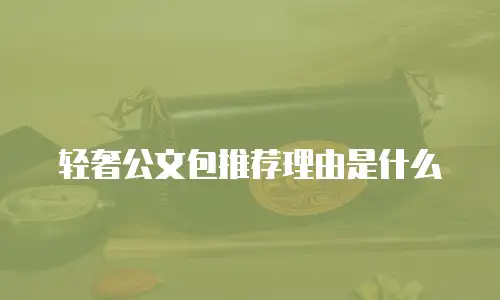 轻奢公文包推荐理由是什么