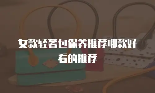 女款轻奢包保养推荐哪款好看的推荐