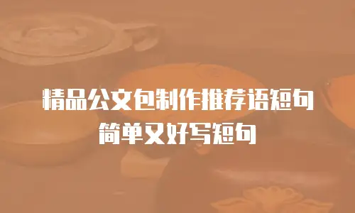 精品公文包制作推荐语短句简单又好写短句