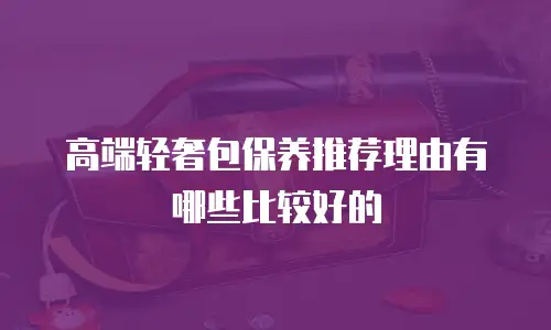 高端轻奢包保养推荐理由有哪些比较好的