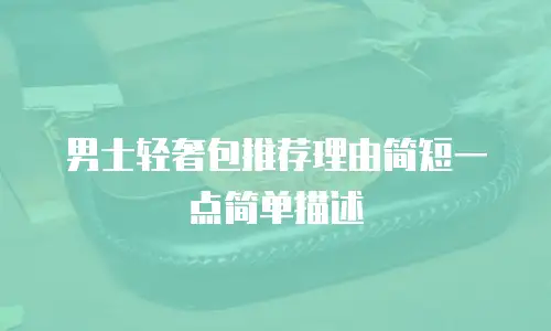 男士轻奢包推荐理由简短一点简单描述