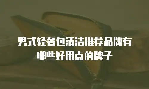 男式轻奢包清洁推荐品牌有哪些好用点的牌子
