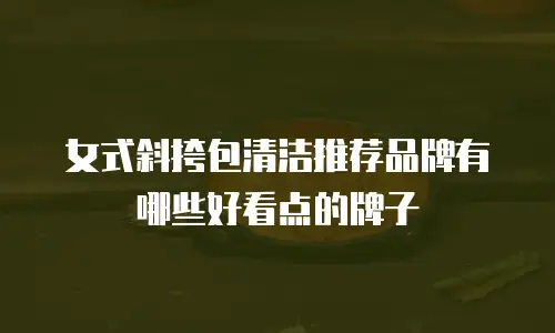 女式斜挎包清洁推荐品牌有哪些好看点的牌子