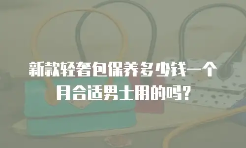 新款轻奢包保养多少钱一个月合适男士用的吗？