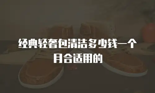 经典轻奢包清洁多少钱一个月合适用的