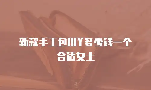 新款手工包DIY多少钱一个合适女士