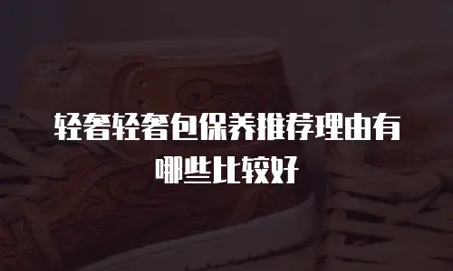 轻奢轻奢包保养推荐理由有哪些比较好